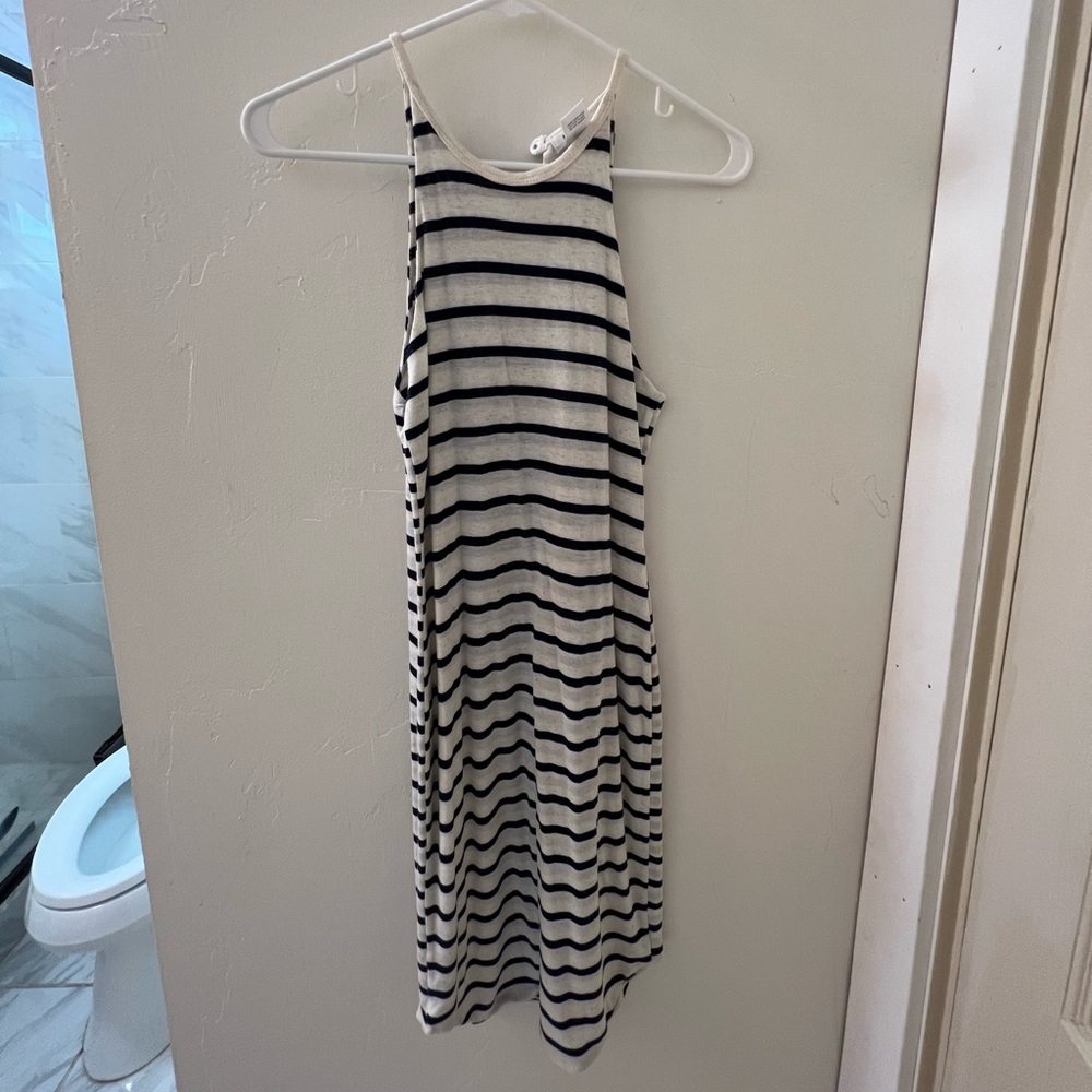 Stripped, fitted dress